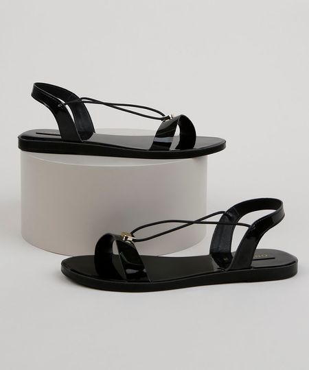 Rasteirinha-de-Verniz-Feminina-Oneself-com-Elastico-Preta-9959135-Preto_1