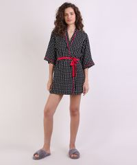 Robe-Feminino-Estampado-de-Poa-Manga-3-4-Preto-9954383-Preto_1_3 Robe-Feminino-Estampado-de-Poa-Manga-3-4-Preto-9954383-Preto_1_3