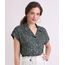 Camisa-Feminina-Estampada-Estrelas-com-Bolso-Manga-Curta-Verde-Escuro-9942341-Verde_Escuro_1