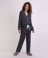 Calca-de-Pijama-Feminina-Reta-Listrada-com-Cordao-Preta-9952283-Preto_1_3