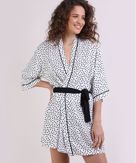 Robe-Feminino-Estampado-de-Poa-Manga-3-4-Off-White-9954383-Off_White_1