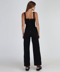Macacao-Jeans-Feminino-Flare-com-Cinto-Alca-Larga-Preto-9944888-Preto_2
