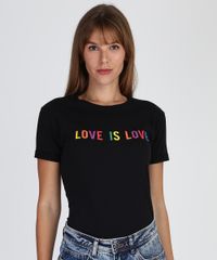 Blusa-Feminina-Pride--Love-Is-Love--Manga-Curta-Decote-Redondo-Preta-9947676-Preto_1