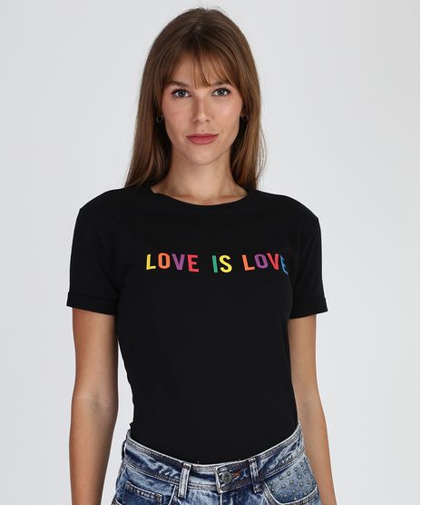 Blusa-Feminina-Pride--Love-Is-Love--Manga-Curta-Decote-Redondo-Preta-9947676-Preto_1