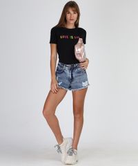 Blusa-Feminina-Pride--Love-Is-Love--Manga-Curta-Decote-Redondo-Preta-9947676-Preto_3