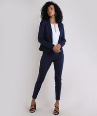 Blazer-Feminino-Basico-Acinturado-com-Bolsos-e-Botoes-Azul-Marinho-9825478-Azul_Marinho_3