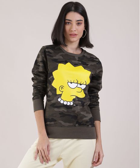Blusao-de-Moletom-Feminino-Lisa-Simpson-Estampado-Camuflado-Verde-Militar-9946035-Verde_Militar_1