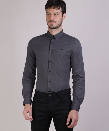 Camisa-Masculina-Slim-Estampada-Manga-Longa-Chumbo-9817474-Chumbo_1
