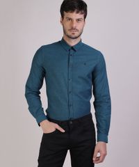 Camisa-Masculina-Estampado-de-Cruzes-Manga-Longa-Azul-Petroleo-9817475-Azul_Petroleo_1