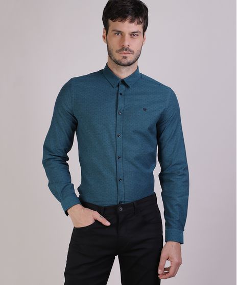 Camisa-Masculina-Estampado-de-Cruzes-Manga-Longa-Azul-Petroleo-9817475-Azul_Petroleo_1