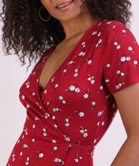 Vestido-Feminino-Curto-Transpassado-Estampado-Floral-Manga-Curta-Vermelho-9941711-Vermelho_5