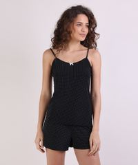 Short-Doll-Feminino-Estampado-de-Poa-Preto-9846552-Preto_1