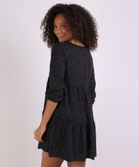 Vestido-Feminino-Curto-Poa-Manga-3-4-Preto-9948716-Preto_2