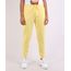 Calca-Feminina-em-Moletom-Jogger-Cintura-Media-com-Bolsos-Amarelo-Claro-9948942-Amarelo_Claro_1
