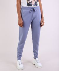 Calca-Feminina-em-Moletom-Jogger-Cintura-Media-com-Bolsos-Azul-Royal-9948942-Azul_Royal_1