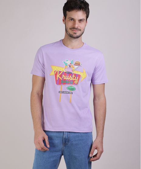 Camiseta-Masculina-Os-Simpsons-Manga-Curta-Gola-Careca--Lilas-9952169-Lilas_1