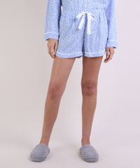 Short-de-Pijama-Estampado-de-Poa-com-Vivo-Contrastante-e-Amarracao-Azul-Claro-9952282-Azul_Claro_1