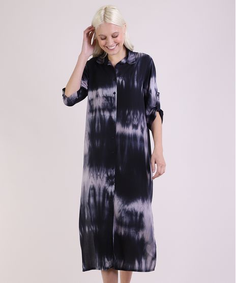 Vestido-Chemise-Feminino-Midi-Estampado-Tie-Dye-Manga-3-4-Azul-Marinho-9951898-Azul_Marinho_1