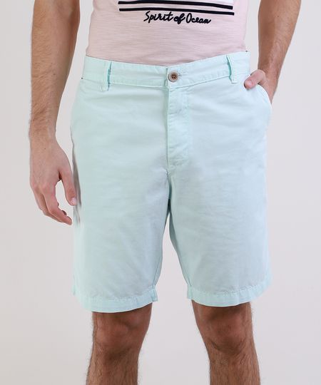 Bermuda-de-Sarja-Masculina-Chino-Reta-com-Bolsos-Azul-Claro-9953209-Azul_Claro_1