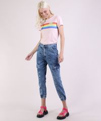 Blusa-Feminina-Bob-Esponja-Arco-Iris-Manga-Curta-Decote-Redondo-Rosa-Claro-9954137-Rosa_Claro_3
