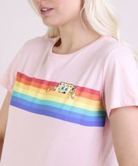 Blusa-Feminina-Bob-Esponja-Arco-Iris-Manga-Curta-Decote-Redondo-Rosa-Claro-9954137-Rosa_Claro_4
