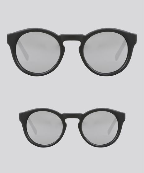 Kit-de-Oculos-de-Sol-Redondo-Espelhado-Tal-Mae-Tal-Filha-Oneself-Preto-8716233-Preto_1