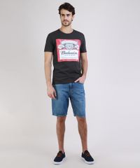 Camiseta-Masculina-Budweiser-Manga-Curta-Gola-Careca-Cinza-Mescla-Escuro-9734784-Cinza_Mescla_Escuro_3