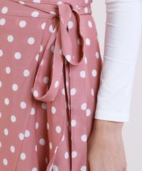 Saia-Feminina-Midi-Envelope-Estampada-de-Poa-com-Amarracao-e-Babados-Rose-9944292-Rose_4