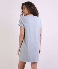 Camisola-Feminina-Disney-Manga-Curta-Cinza-Mescla-9947625-Cinza_Mescla_2