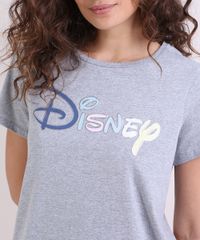 Camisola-Feminina-Disney-Manga-Curta-Cinza-Mescla-9947625-Cinza_Mescla_4