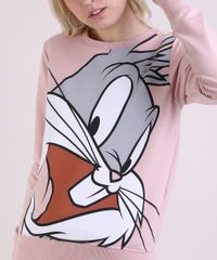 Blusao-de-Moletom-Feminino-Pernalonga-Decote-Redondo-Rosa-Claro-9952297-Rosa_Claro_4