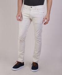 Calca-de-Sarja-Masculina-Skinny-com-bolsos-Areia-9953436-Areia_1