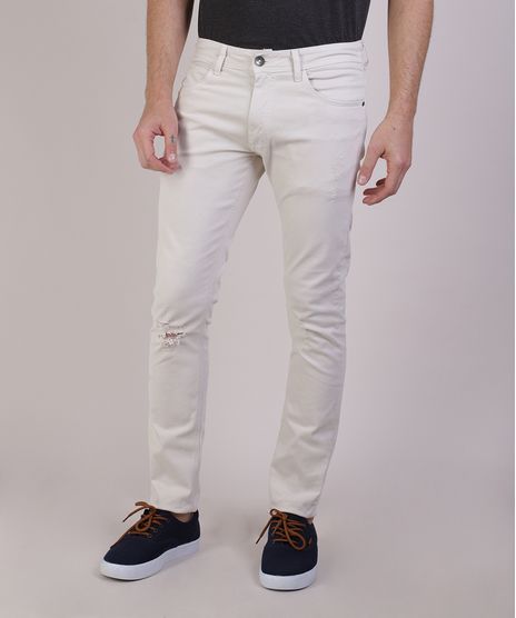Calca-de-Sarja-Masculina-Skinny-com-bolsos-Areia-9953436-Areia_1