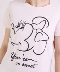 Blusa-Feminina-Canelada-Minnie-Mouse-Manga-Curta-Decote-Redondo-Rosa-Claro-9953448-Rosa_Claro_4