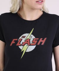 Blusa-Feminina-The-Flash-Manga-Curta-Decote-Redondo-Preta-9953758-Preto_4