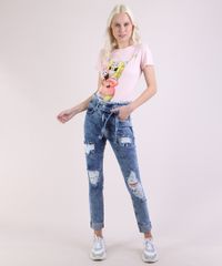 Blusa-Feminina-Bob-Esponja-Manga-Curta-Decote-Redondo-Rosa-Claro-9954138-Rosa_Claro_3