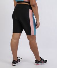Bermuda-Feminina-Plus-Size-Ciclista-com-Recortes-Cintura-Alta--Preta-9956122-Preto_2