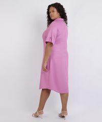 Vestido-Chemise-Plus-Size-Midi-Manga-Curta-com-Botoes-Rosa-9957741-Rosa_2