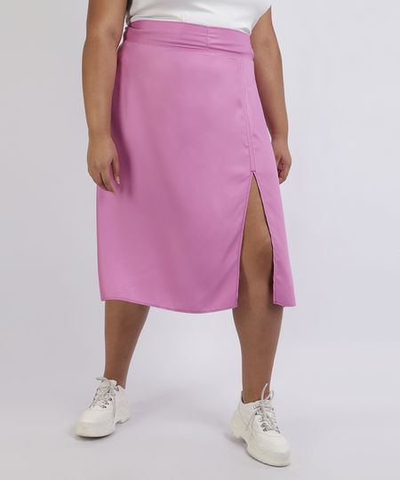 Saia-Feminina-Plus-Size-Midi-com-Fenda-Rosa-9957743-Rosa_1 Saia-Feminina-Plus-Size-Midi-com-Fenda-Rosa-9957743-Rosa_1