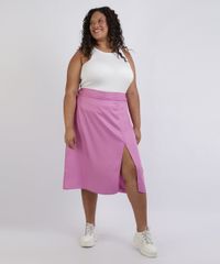 Saia-Feminina-Plus-Size-Midi-com-Fenda-Rosa-9957743-Rosa_3