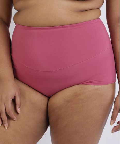 Calcinha-Love-Secret-Plus-Size-em-Modal-Calecon-com-Cintura-Alta-Modeladora-Rosa-9958206-Rosa_1