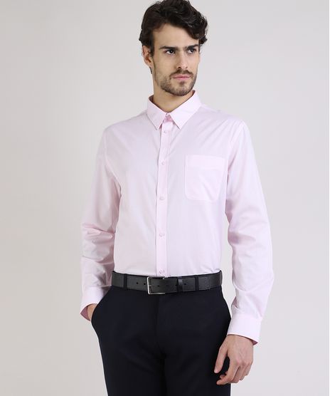 Camisa-Social-Masculina-Comfort-com-Bolso-Manga-Longa-Rosa-7591834-Rosa_1