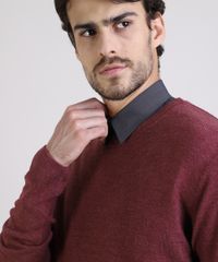 Sueter-Masculino-em-Trico-Manga-Longa-Gola-Careca-Vinho-9786700-Vinho_4