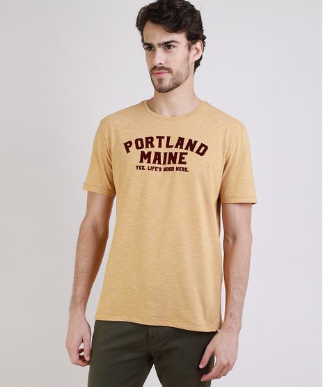 Camiseta-Masculina--Portland--Manga-Curta-Gola-Careca-Mostarda-9942920-Mostarda_1