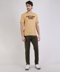 Camiseta-Masculina--Portland--Manga-Curta-Gola-Careca-Mostarda-9942920-Mostarda_3