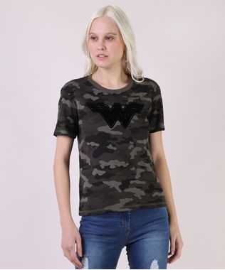 Blusa-Feminina-Mulher-Maravilha-Estampada-Camuflada-Manga-Curta-Decote-Redondo-Verde-Militar-9943467-Verde_Militar_1