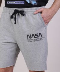 Bermuda-Masculina-em-Moletom-Estampada--NASA--Cinza-Mescla-9945961-Cinza_Mescla_4