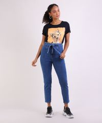 Blusa-Feminina--Glam-Day--Manga-Curta-Decote-Redondo-Preta-9946671-Preto_3