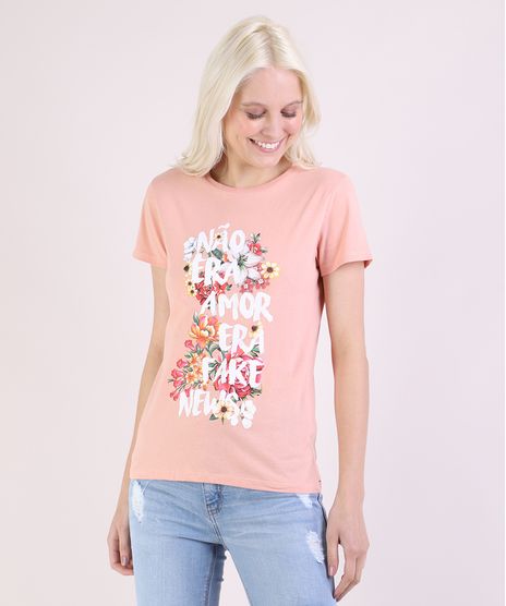 Blusa-Feminina--Nao-Era-Amor-Era-Fake-News--Manga-Curta-Decote-Redondo--Rosa-Claro-9954322-Rosa_Claro_1