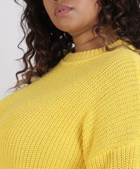Sueter-Feminino-Plus-Size-Oversized-Decote-Redondo-Amarelo-9957759-Amarelo_4
